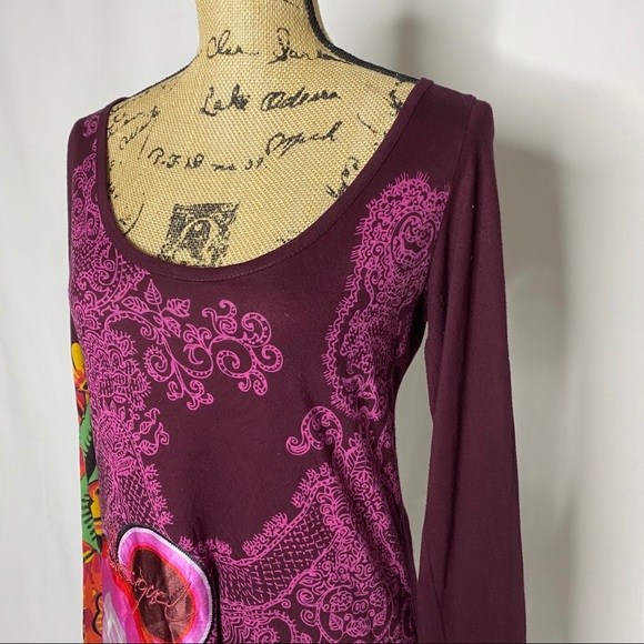 Desigual Long Sleeve Tunic Shirt Dress - Picture 2 of 11